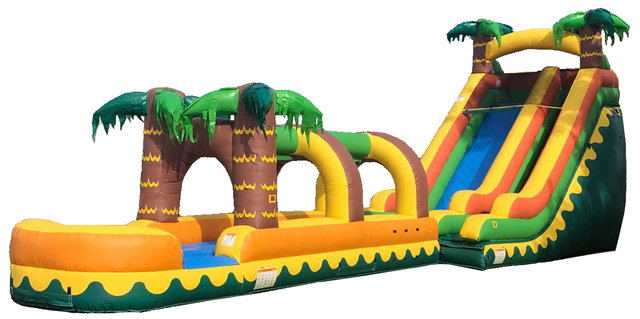18ft Tropical Breeze Waterslide with Coconut Run (Wet) 18ft Tropical Breeze Waterslide with Coconut Run (Wet)
