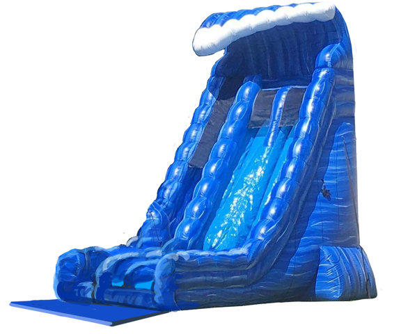 27ft Blue Crush Double Lane Giant Slide (Dry) 27ft Blue Crush Double Lane Giant Slide (Dry)