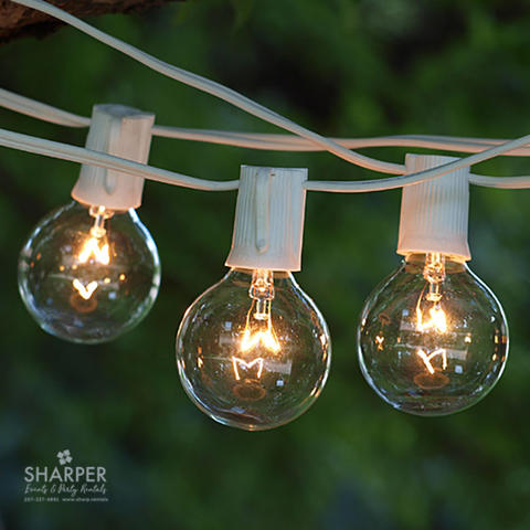 50ft White Wedding Bistro Lights 50ft White Wedding Bistro Lights